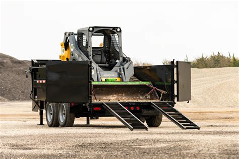 hauling skid steer in dump trailer|skid steer trailer hitch attachment.